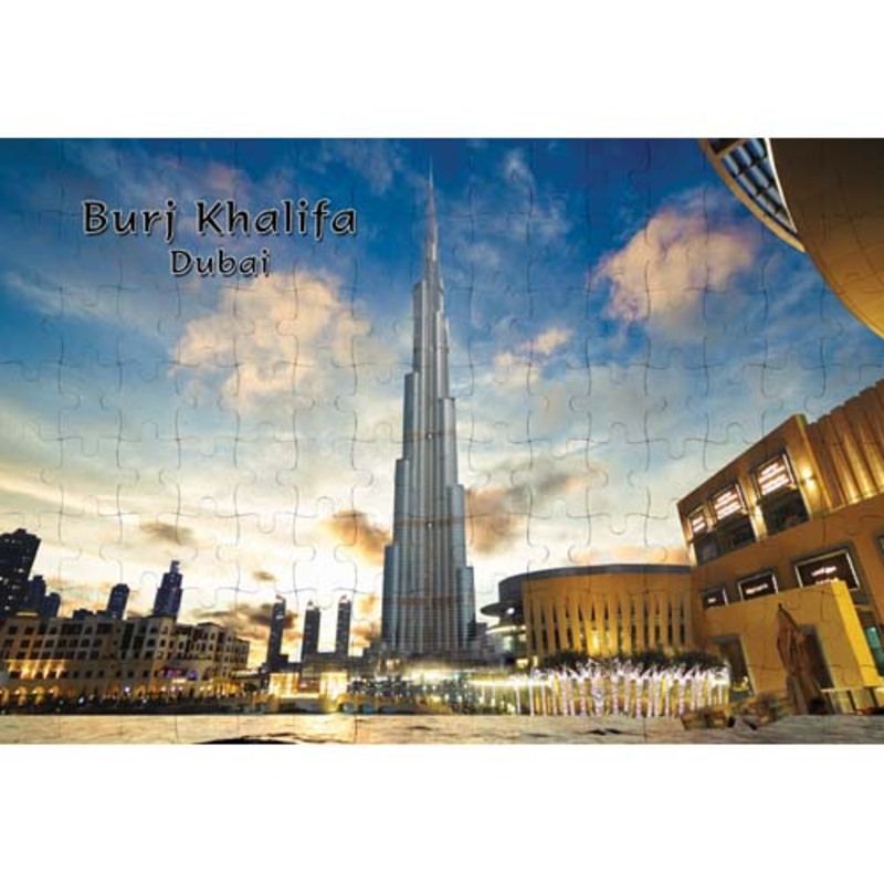 Ajooba Dubai Souvenir Puzzle Burj Khalifa 0012, White