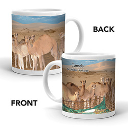 Ajooba Dubai Souvenir Mug Camel Arabian Heritage MCA 0010, White