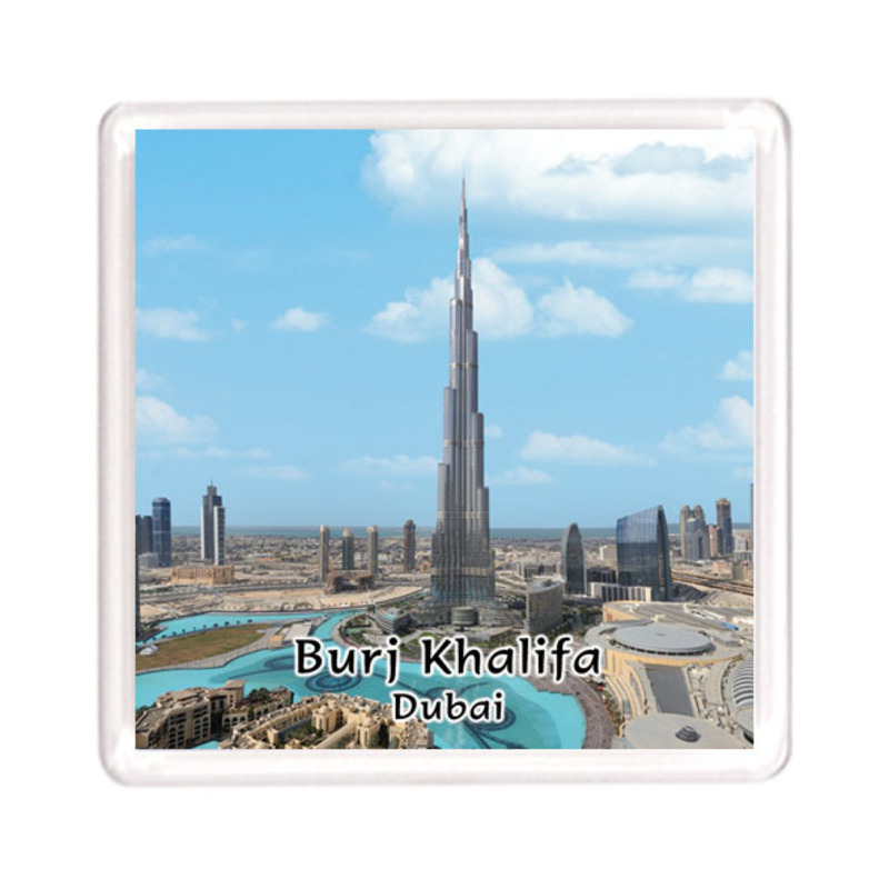 Ajooba Dubai Souvenir Magnet Burj Khalifa 0028, Transparent