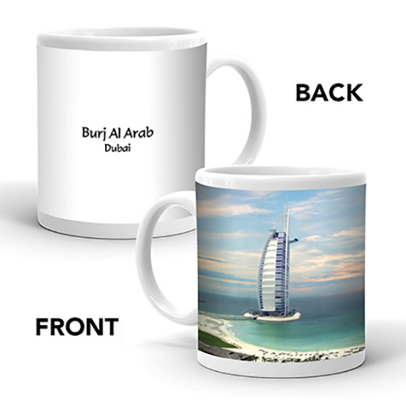 Ajooba Dubai Souvenir Mug Burj Al Arab 0058, White