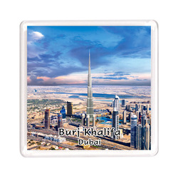 Ajooba Dubai Souvenir Magnet Burj Khalifa 0015, Transparent