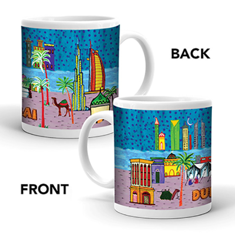 Ajooba Dubai Art Mug 42, White