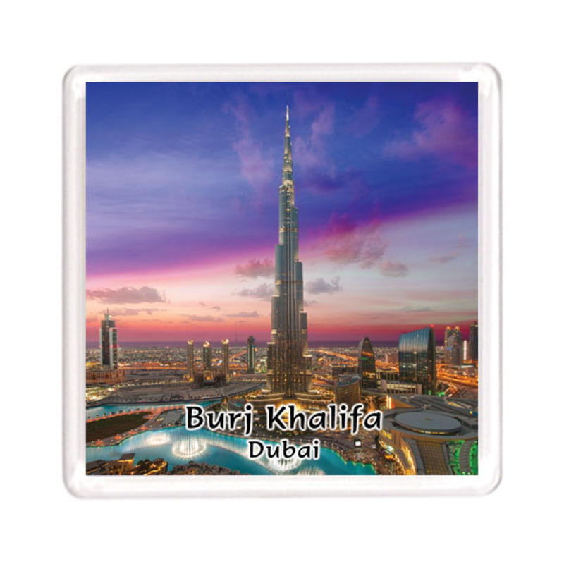 Ajooba Dubai Souvenir Magnet Burj Khalifa 0054, Transparent