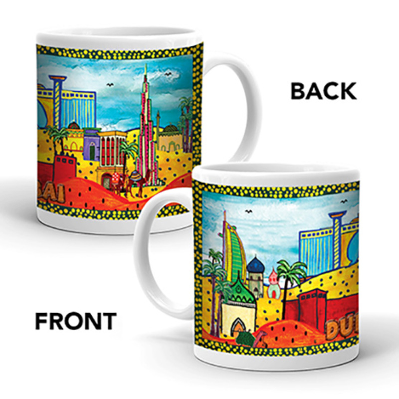 Ajooba Dubai Art Mug B115, White