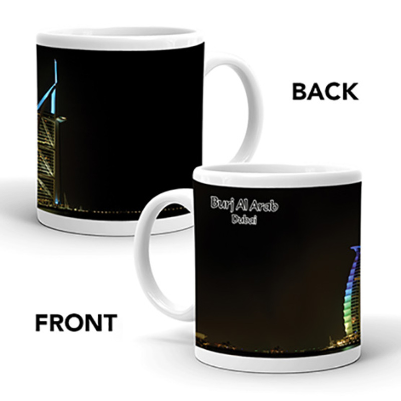 Ajooba Dubai Souvenir Mug Burj Al Arab 0012, White