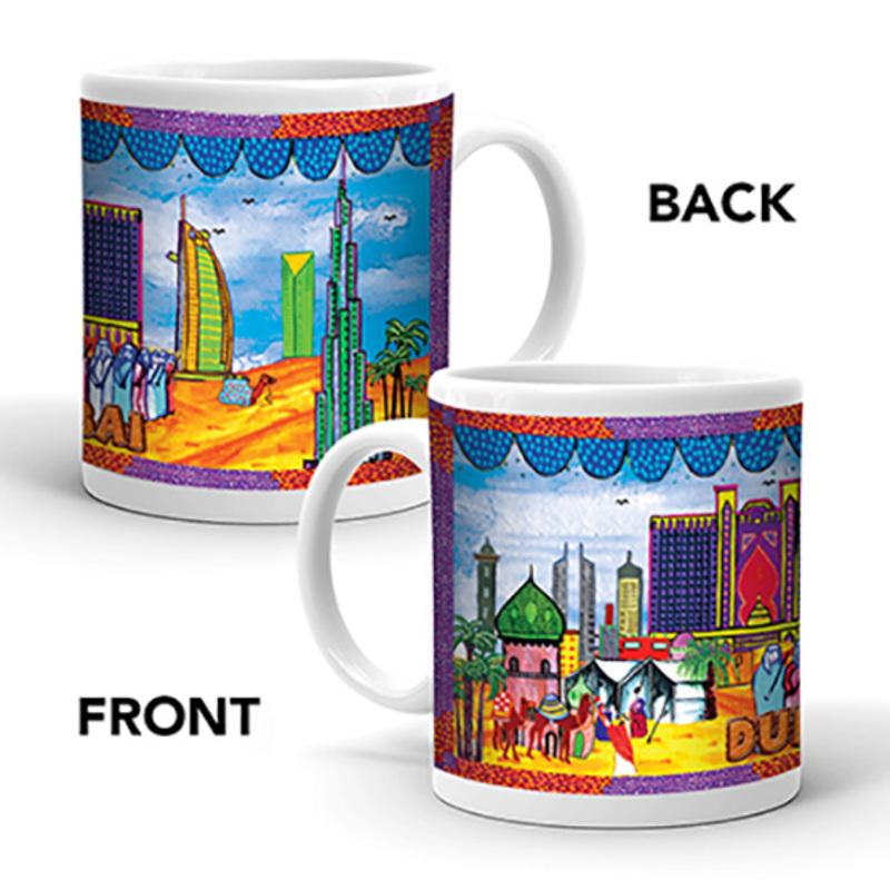 Ajooba Dubai Art Mug B114, White