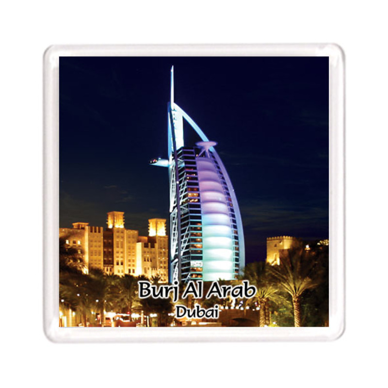 

Ahmed Al Maghribi Perfumes Ajooba Dubai Souvenir Magnet Burj Al Arab 0050, Transparent