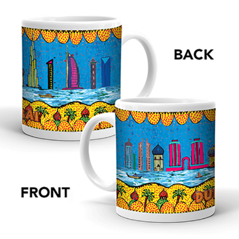 Ajooba Dubai Art Mug 08, White