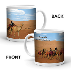 Ajooba Dubai Souvenir Mug Camel Arabian Heritage MCA 0012, White