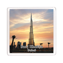 Ajooba Dubai Souvenir Magnet Burj Khalifa 0020, Transparent