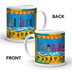 Ajooba Dubai Art Mug B13, White