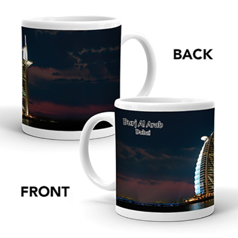 Ajooba Dubai Souvenir Mug Burj Al Arab 0025, White