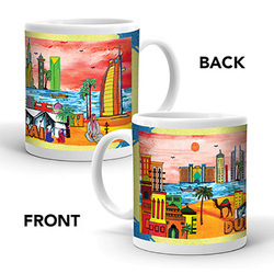 Ajooba Dubai Art Mug B39, White