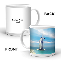 Ajooba Dubai Souvenir Mug Burj Al Arab 0064, White