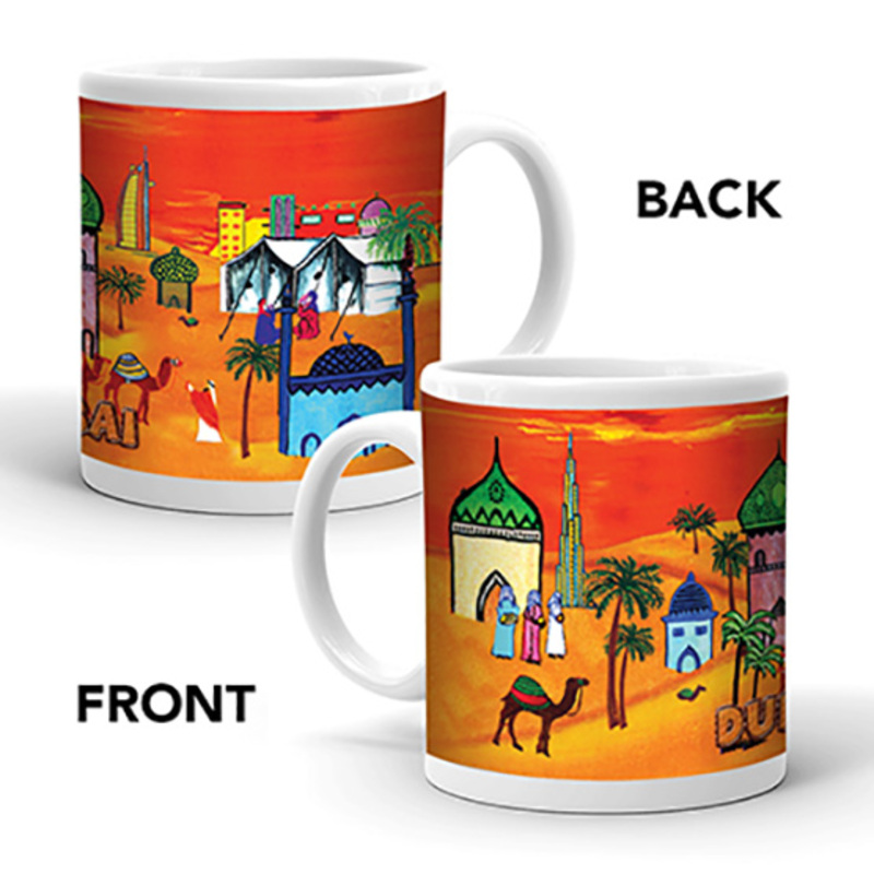 Ajooba Dubai Art Mug 46, White