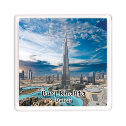 Ajooba Dubai Souvenir Magnet Burj Khalifa 0030, Transparent