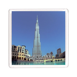 Ajooba Dubai Souvenir Magnet Burj Khalifa 0005, Transparent