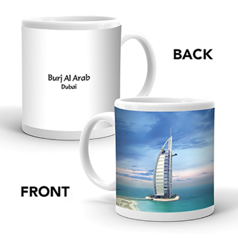 Ajooba Dubai Souvenir Mug Burj Al Arab 0062, White