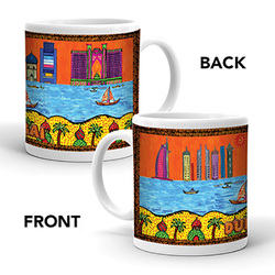 Ajooba Dubai Art Mug B15, White