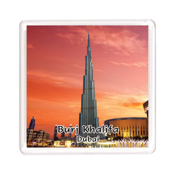 Ajooba Dubai Souvenir Magnet Burj Khalifa 0010, Transparent