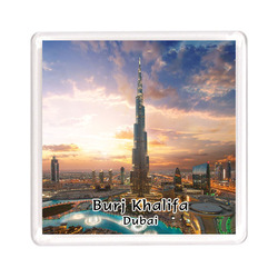 Ajooba Dubai Souvenir Magnet Burj Khalifa 0041, Transparent