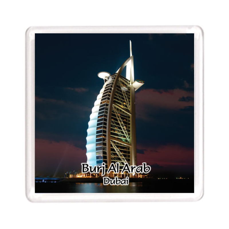 Ajooba Dubai Souvenir Magnet Burj Al Arab 0025, Transparent