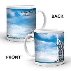 Ajooba Dubai Souvenir Mug Burj Al Arab 0045, White