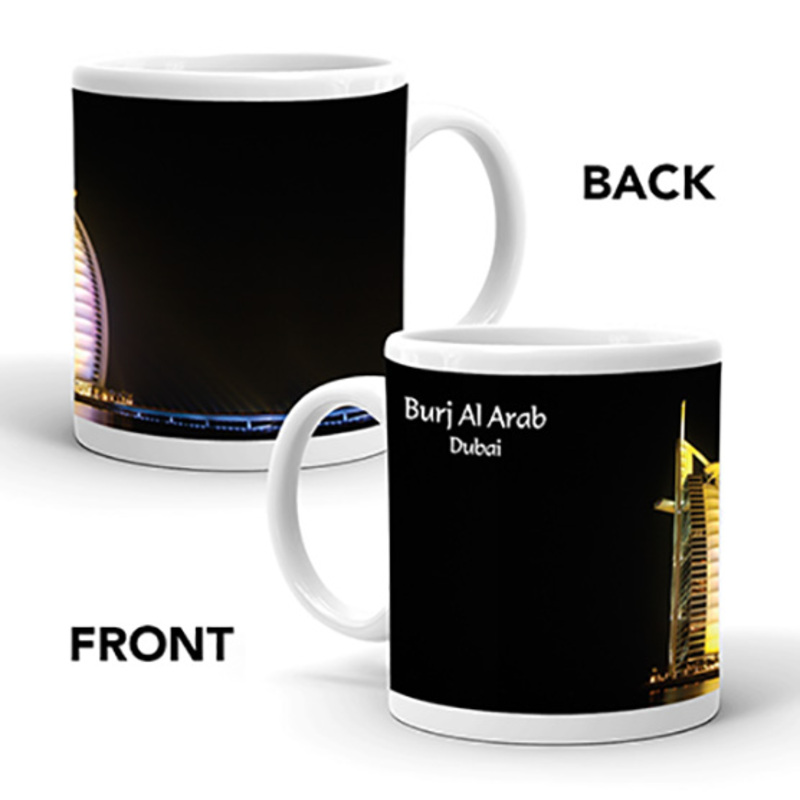 Ajooba Dubai Souvenir Mug Burj Al Arab 0015, White