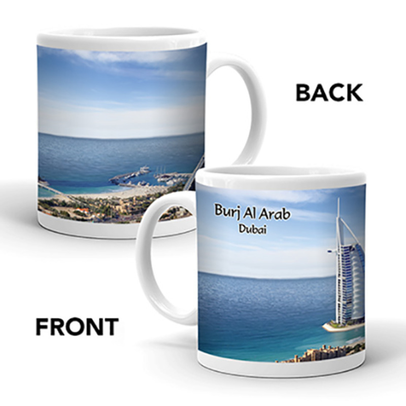 Ajooba Dubai Souvenir Mug Burj Al Arab 0044, White