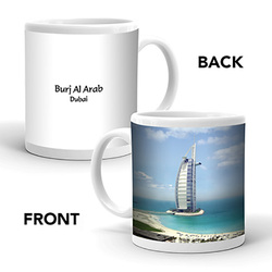 Ajooba Dubai Souvenir Mug Burj Al Arab 0055, White