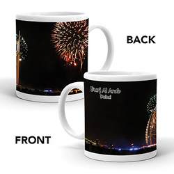 Ajooba Dubai Souvenir Mug Burj Al Arab 0047, White