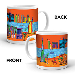 Ajooba Dubai Art Mug 55, White