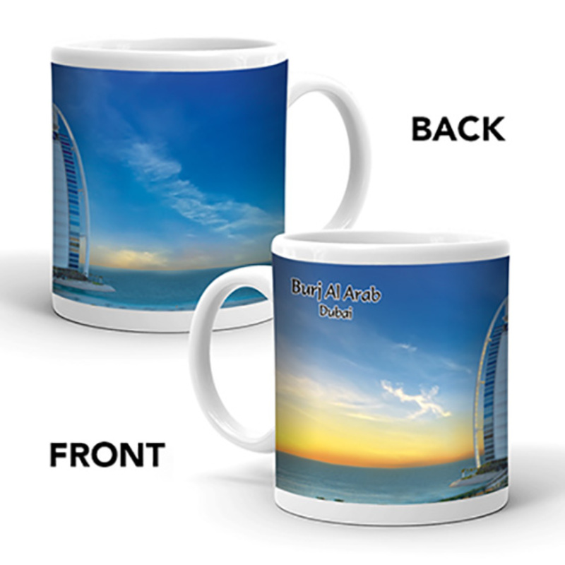 Ajooba Dubai Souvenir Mug Burj Al Arab 0002, White