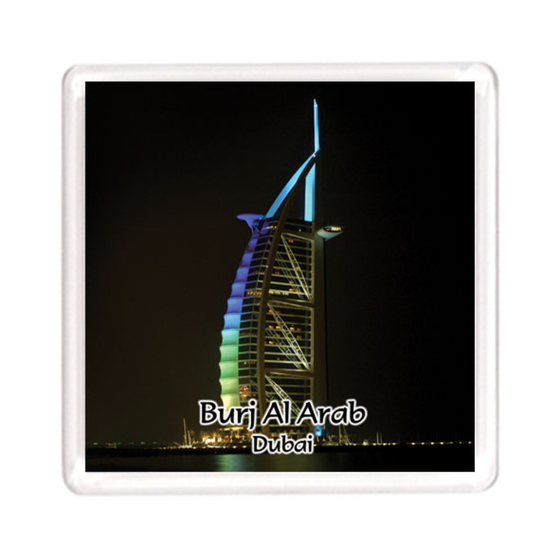 Ajooba Dubai Souvenir Magnet Burj Al Arab 0012, Transparent
