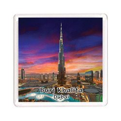 Ajooba Dubai Souvenir Magnet Burj Khalifa 0058, Transparent