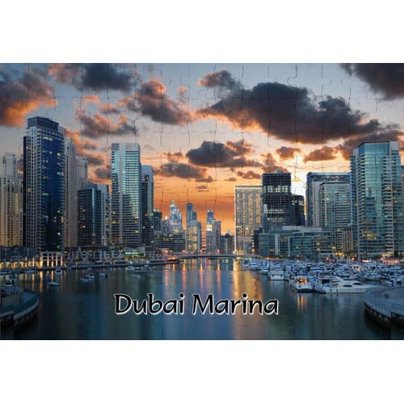 Ajooba Dubai Souvenir Puzzle Dubai Marina MG 001, White