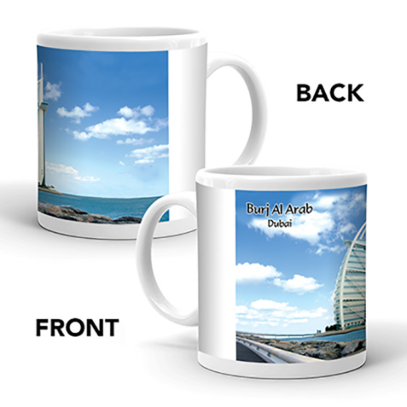 Ajooba Dubai Souvenir Mug Burj Al Arab 0019, White