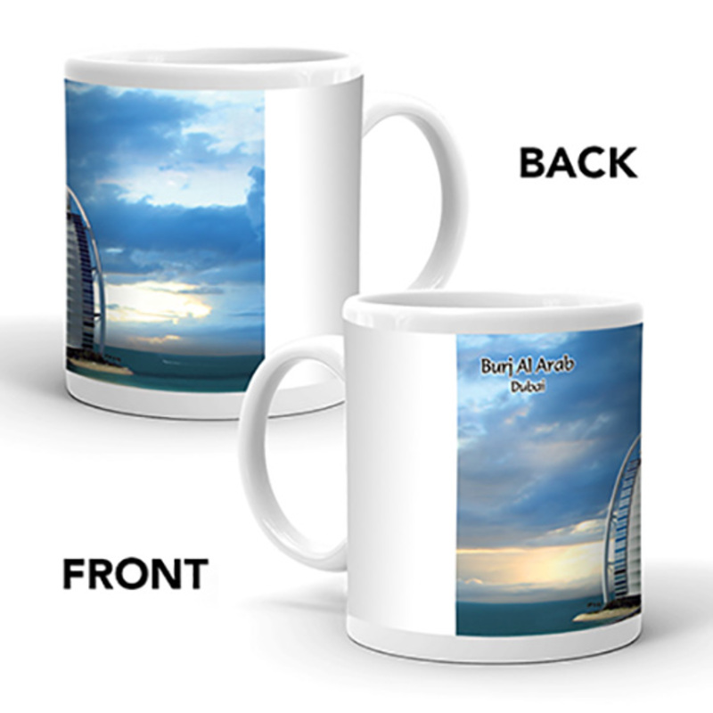 Ajooba Dubai Souvenir Mug Burj Al Arab 0031, White