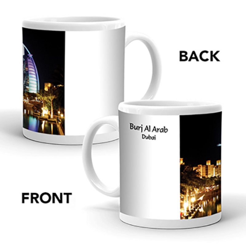 Ajooba Dubai Souvenir Mug Burj Al Arab 0023, White