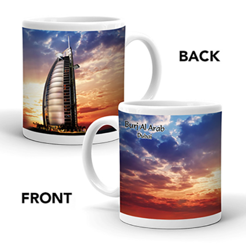 Ajooba Dubai Souvenir Mug Burj Al Arab 0035, White