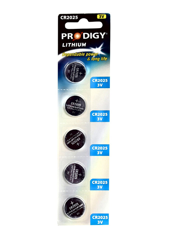 

Prodigy CR2025 Lithium, 3V, 5 Pieces, Silver