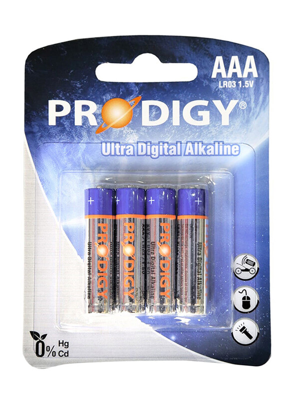 

Prodigy LR03UD Alkaline, 4B AAA, 4 Pieces, Silver