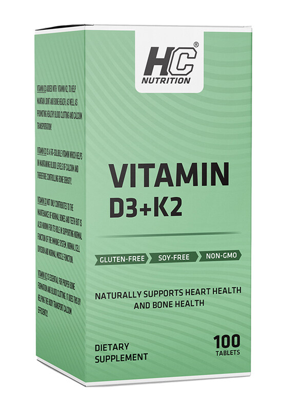 

HC Nutrition Vitamin D3+ K2, 100 Tablets