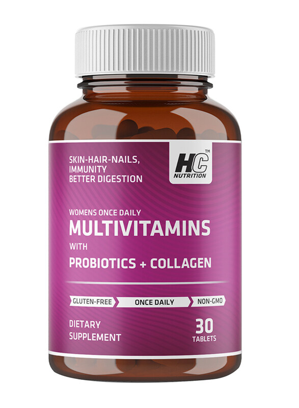 

HC Nutrition Women's Once Daily Multivitamin with Probiotics + Collagen, 30 Tablets