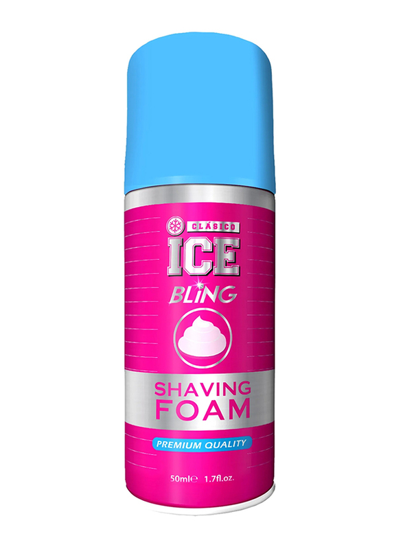 Clasico Ice Bling Shaving Foam for Men, Pink, 50ml
