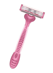 Clasico Ice Femme Triplex Disposable Triple Blade Razor for Women, Pink, 5 Pieces