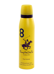 Beverly Hills Polo Club No. 8 Sport Deodorant Body Spray for Women, 150ml