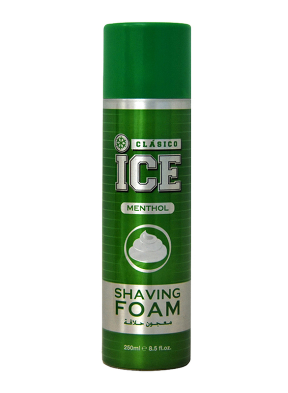 Clasico Ice Menthol Shaving Foam, Green, 250ml