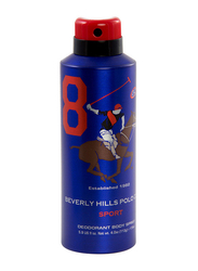 Beverly Hills Polo Club No. 8 Sport Deodorant Body Spray for Men, 175ml