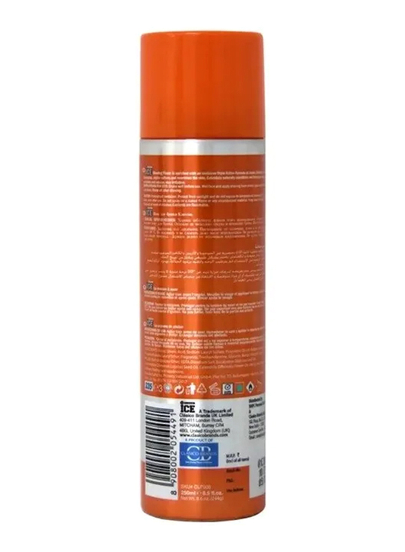 Clasico Ice Classic Shaving Foam, Orange, 250ml